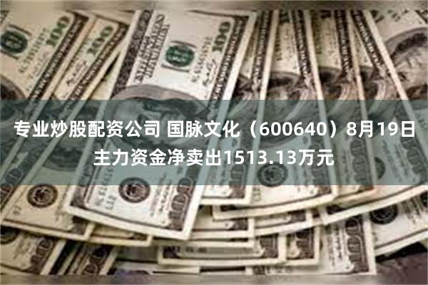 专业炒股配资公司 国脉文化（600640）8月19日主力资金净卖出1513.13万元